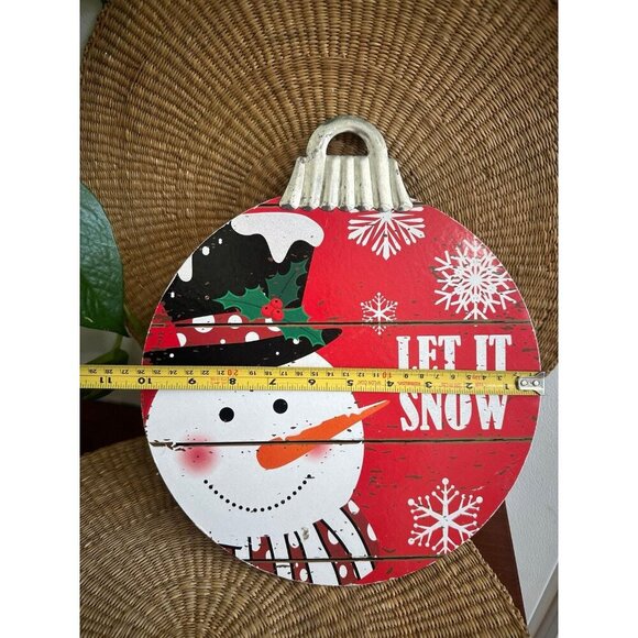 Let it Snow snowman decor - Picture 2 of 7